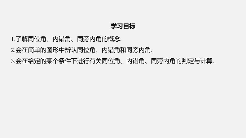 浙教版七年级数学下册课件 1.2 同位角、内错角、同旁内角第2页