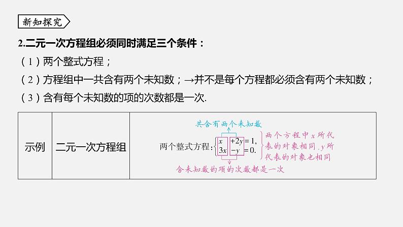 浙教版七年级数学下册课件 2.2 二元一次方程组第4页