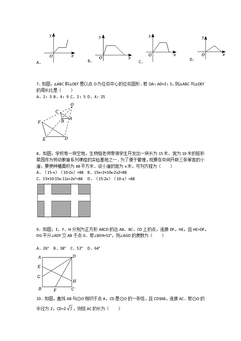 2022-2023学年重庆市渝中区巴蜀中学九年级（下）开学数学试卷（无答案）02