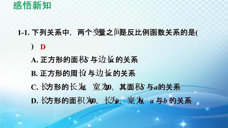 17.4 反比例函数华师大版数学八年级下册导学课件08