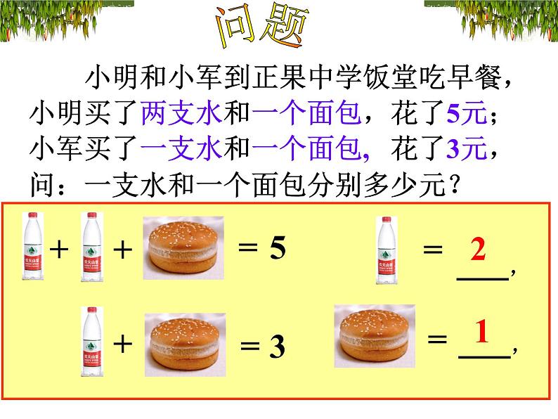 8.2.2加减消元法——二元一次方程组解法课件2022-2023学年人教版七年级数学下册第5页