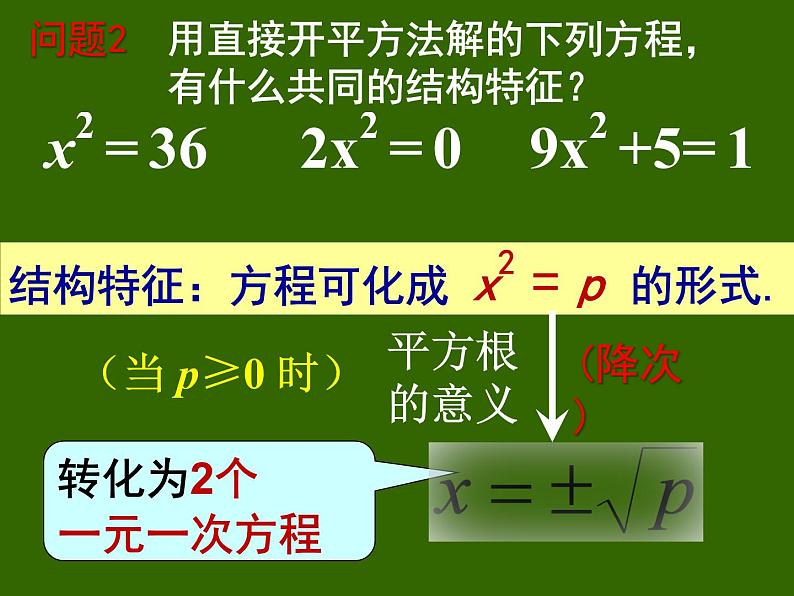 21.2.1直接开平方法课件2022-2023学年人教版九年级数学上册05