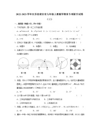 2022-2023学年江苏省淮安市九年级上册数学期末专项提升试卷（三）无答案