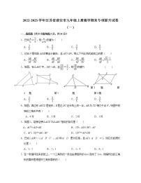 2022-2023学年江苏省淮安市九年级上册数学期末专项提升试卷（一）无答案