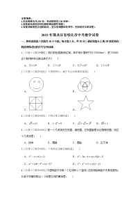 2023年黑龙江省绥化市中考数学模拟试题及答案