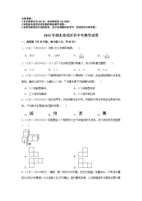 2023年湖北省武汉市中考数学模拟试题及答案