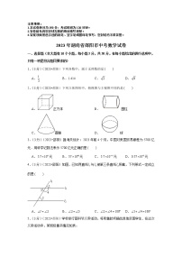 2023年湖南省邵阳市中考数学模拟试题及答案