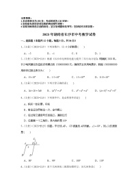 2023年湖南省长沙市中考数学模拟试题及答案