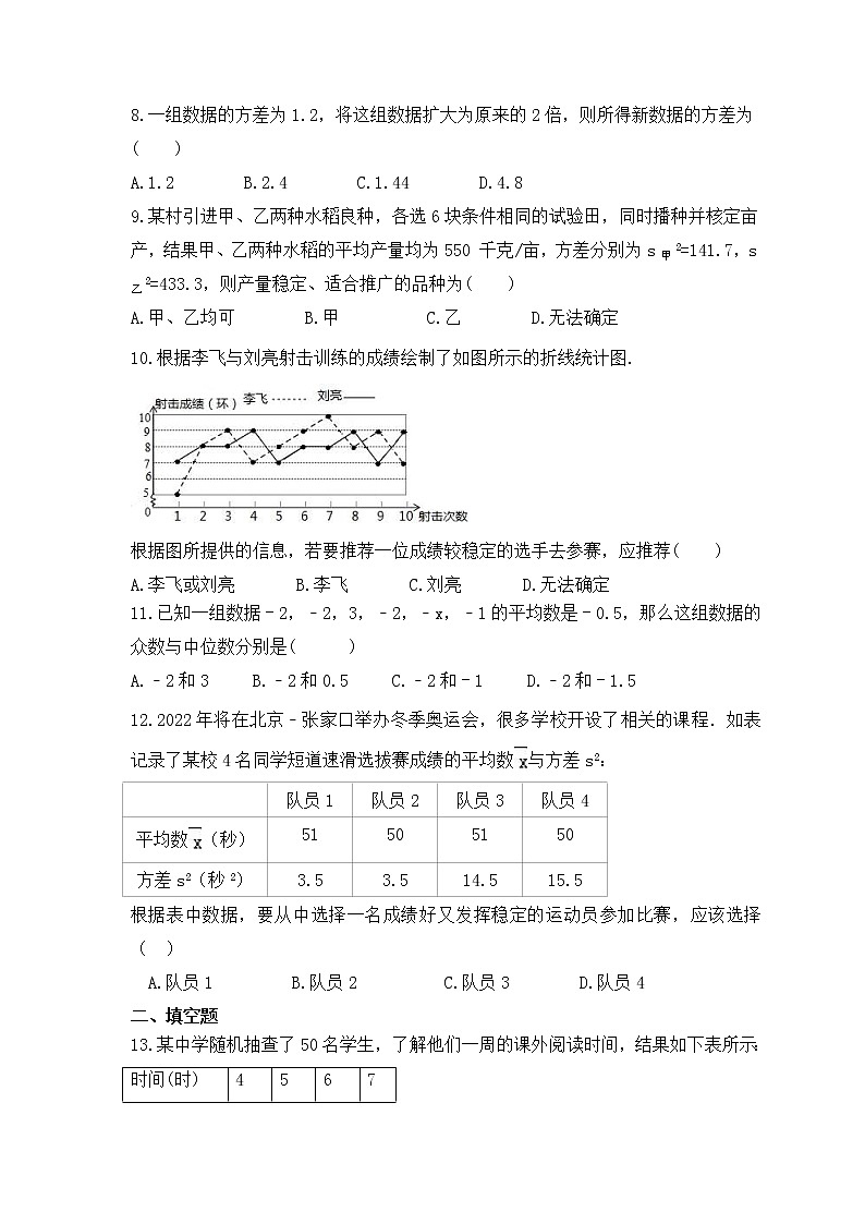 2023年华东师大版数学八年级下册《数据的整理与初步处理》单元质量检测(含答案)第2页