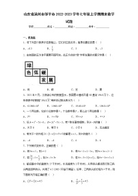 山东省滨州市邹平市2022-2023学年七年级上学期期末数学试题（含详细答案）