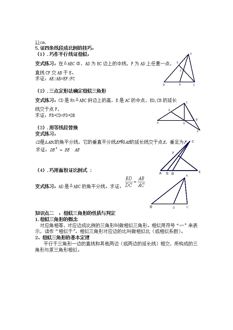 中考数学专题复习全攻略：第五讲  图形的相似 含解析答案第3页