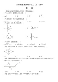 2022北京北大附中初二（下）期中数学试卷