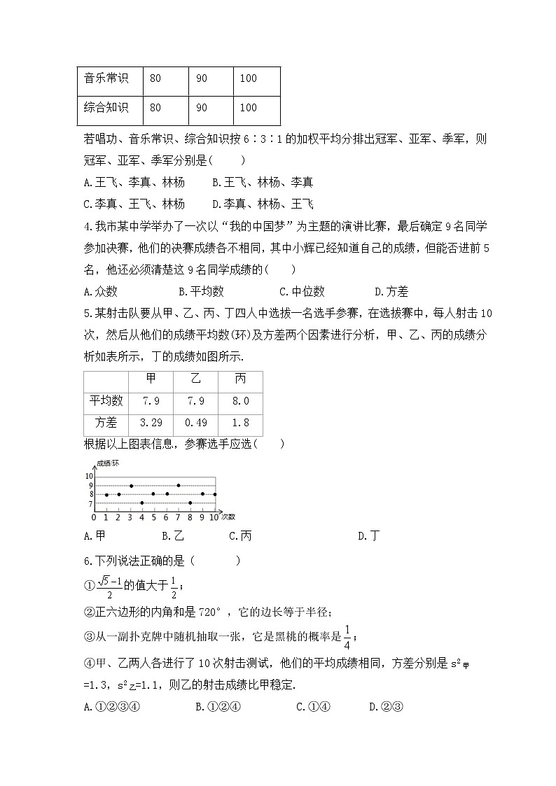 2023年中考数学考前强化复习《统计与概率》精选练习(含答案)第2页