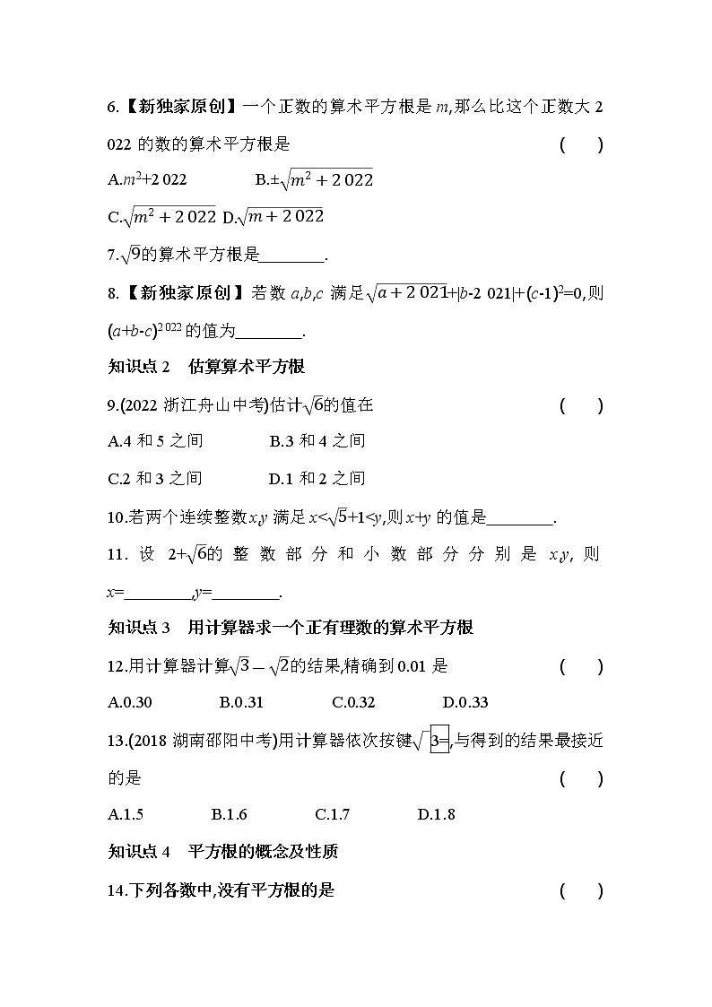 6.1 平方根 人教版七年级数学下册同步练习(含解析)02