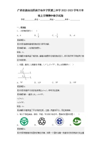 广西壮族自治区南宁市兴宁区第三中学2022-2023学年八年级上学期期中数学试题（含详细答案）