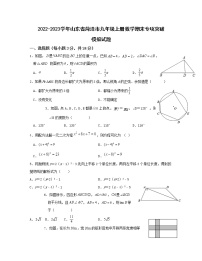 2022-2023学年山东省菏泽市九年级上册数学期末专项突破模拟试题（含解析）