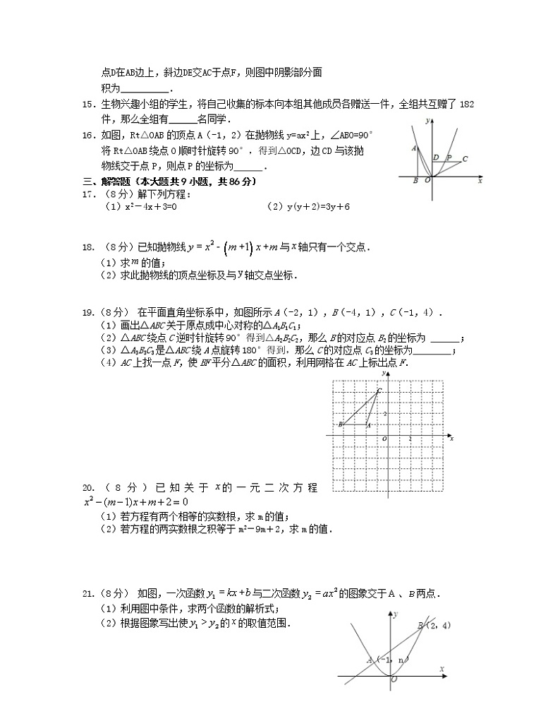 2022-2023学年四川省成都市九年级上册数学期中专项提升仿真模拟试题（含解析）第2页