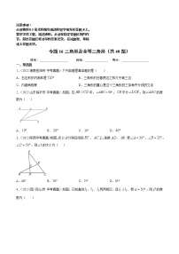 专题16 三角形及全等三角形（共40题）及答案