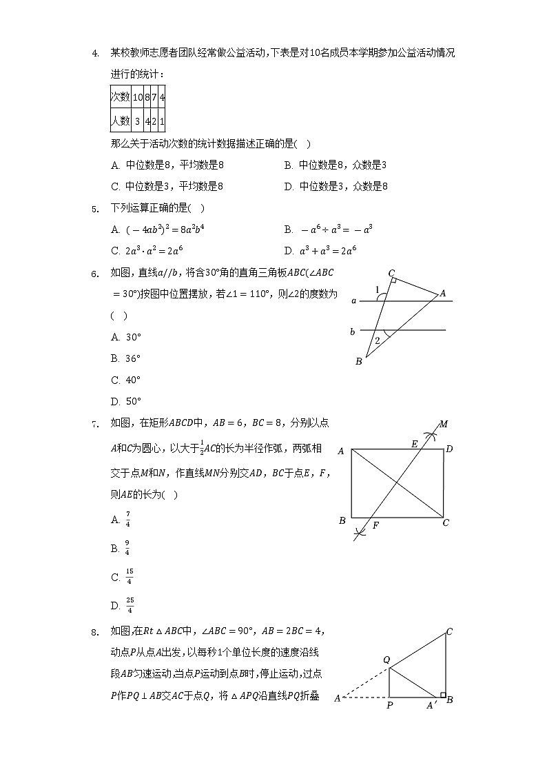 2022年辽宁省锦州市中考数学试卷（Word版，含解析）02