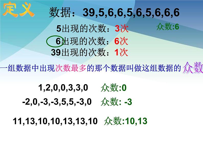 3.2 中位数和众数  浙教版八年级数学下册课件04