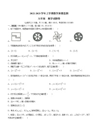 云南省玉溪市峨山彝族自治县2022-2023学年九年级上学期期末数学试题（含答案）