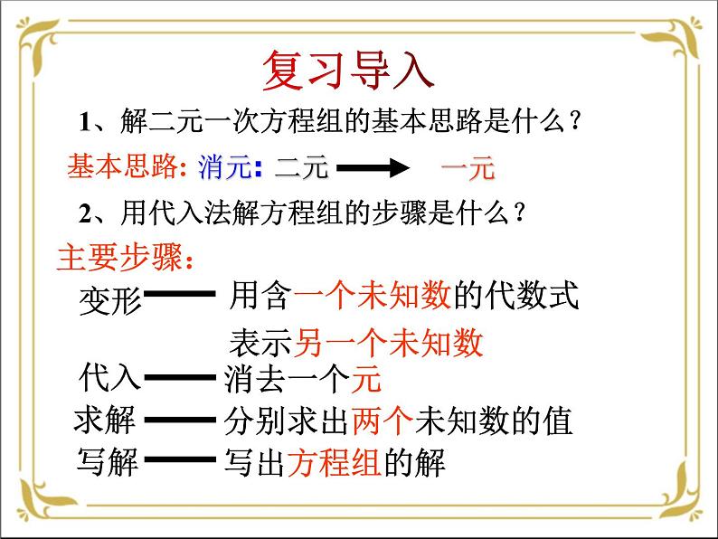 华东师大版数学七年级下册 第七章 7.2 二元一次方程组的解法 第2课时 课件03