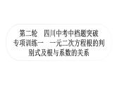 中考数学复习专项训练一一元二次方程根的判别式及根与系数的关系作业课件