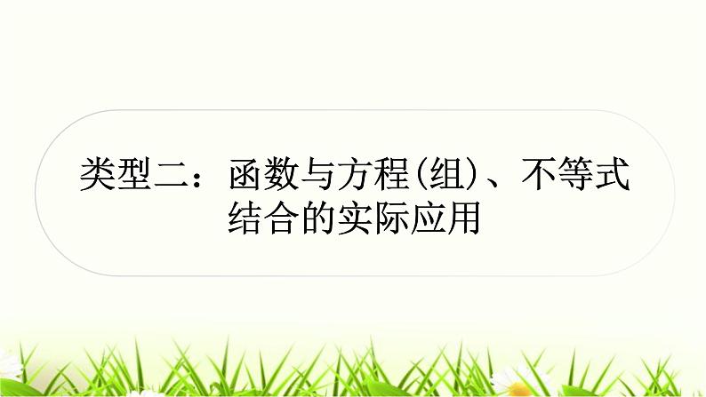 中考数学复习专项训练二类型二函数与方程(组)、不等式结合的实际应用作业课件01