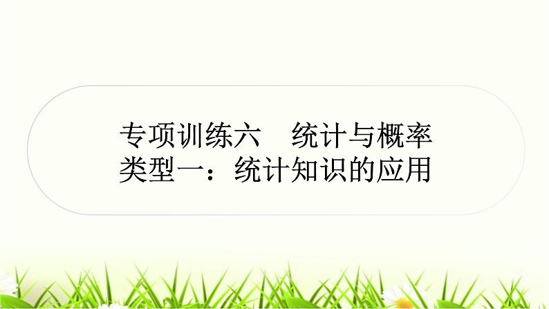 中考数学复习专项训练六类型一统计知识的应用作业课件第1页