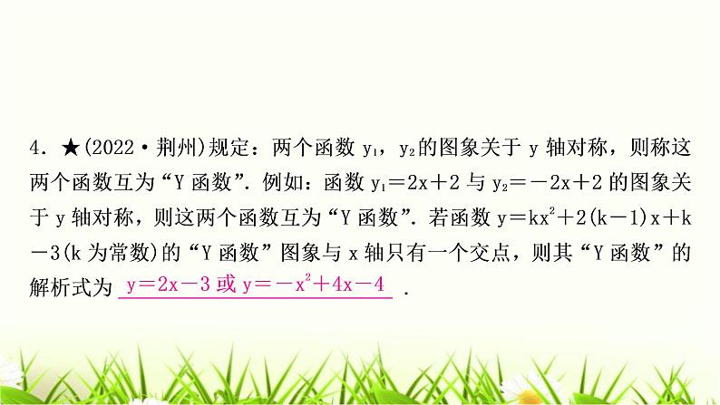 中考数学复习专项训练七类型一新定义型作业课件第5页