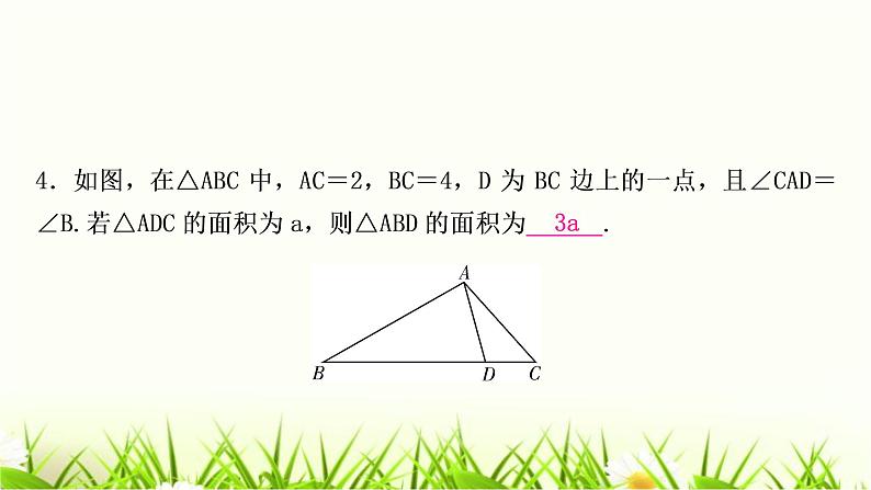 中考数学复习方法技巧突破(五)相似三角形之五大模型作业课件第5页