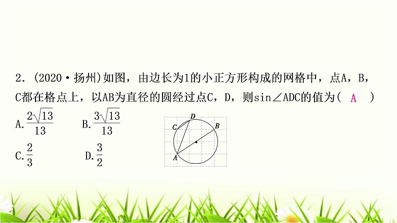 中考数学复习方法技巧突破(七)圆中常见辅助线的作法作业课件第3页