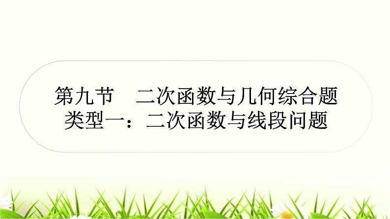 中考数学复习类型一二次函数与线段问题作业课件第1页