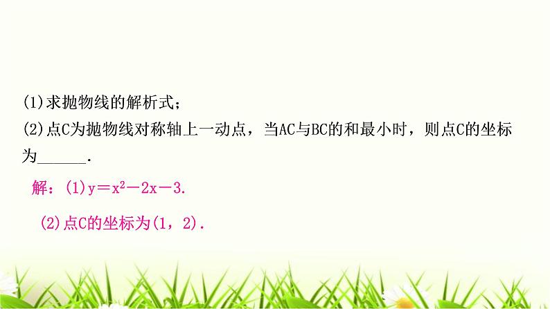 中考数学复习类型一二次函数与线段问题作业课件第3页