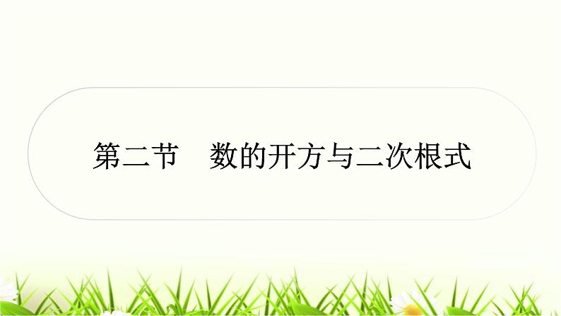 中考数学复习第一章数与式第二节数的开方与二次根式作业课件第1页