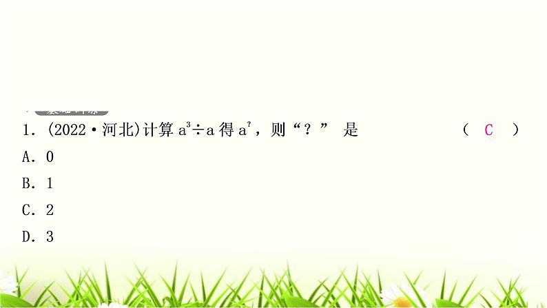 中考数学复习第一章数与式第三节代数式、整式与因式分解作业课件第2页