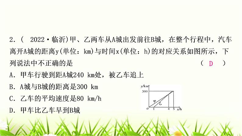 中考数学复习第三章函数第三节一次函数的实际应用作业课件03