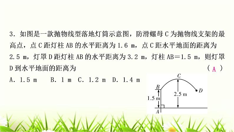 中考数学复习第三章函数第八节二次函数的实际应用作业课件04