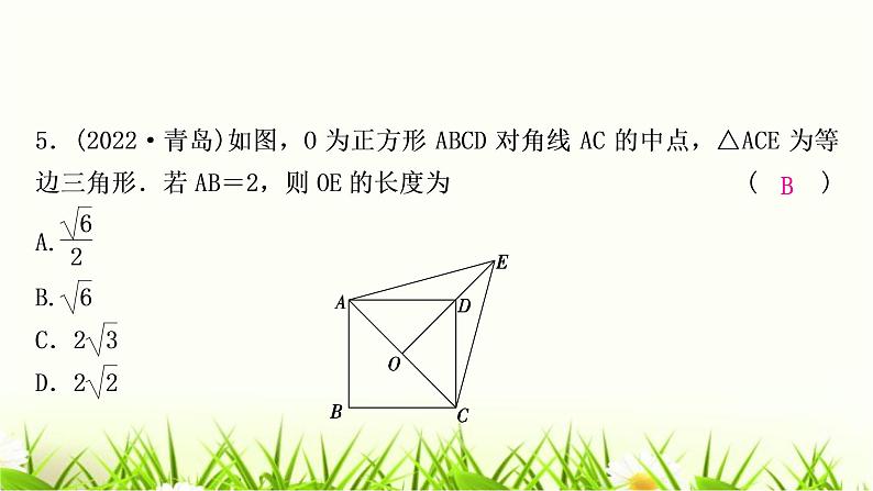 中考数学复习第五章四边形第四节正方形作业课件06