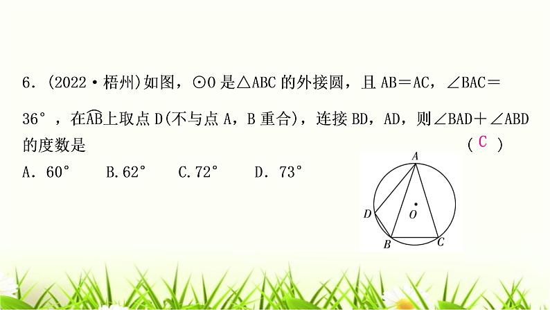 中考数学复习第六章圆第一节圆的基本性质作业课件第7页