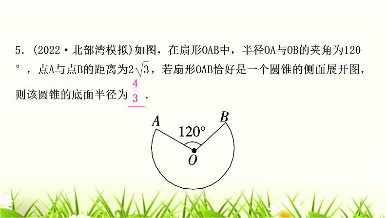 中考数学复习第六章圆第三节与圆有关的计算作业课件第6页