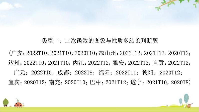 中考数学复习重难点突破二类型一：二次函数的图象与性质多结论判断题教学课件02