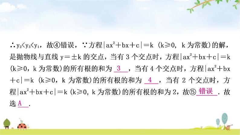 中考数学复习重难点突破二类型一：二次函数的图象与性质多结论判断题教学课件06