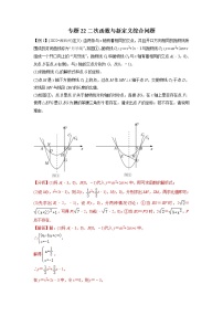 中考数学二轮压轴培优专题22二次函数与新定义综合问题（教师版）