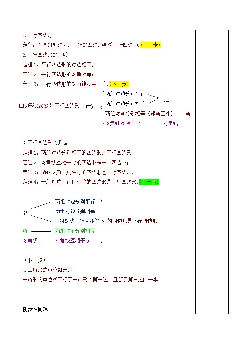 第5讲第1课时《平行四边形》（教案）2022—2023学年人教版数学八年级下册第3页