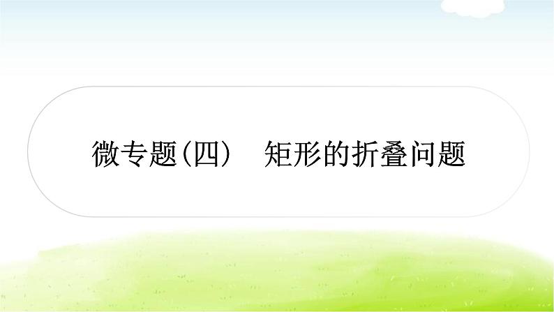 中考数学复习微专题(四)矩形的折叠问题教学课件第1页