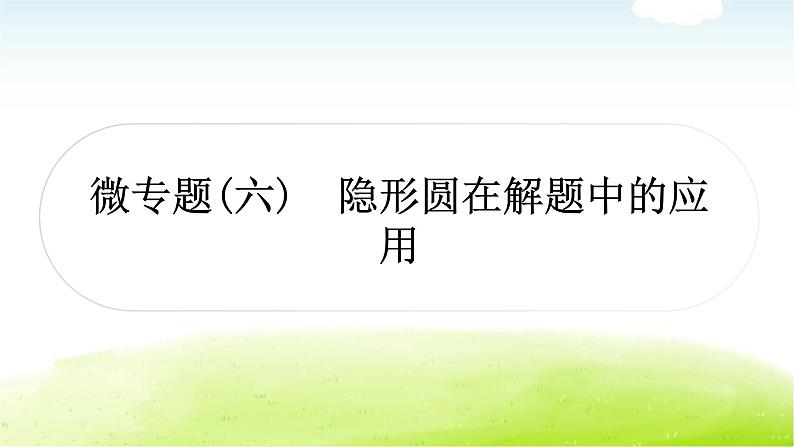 中考数学复习微专题(六)隐形圆在解题中的应用教学课件01