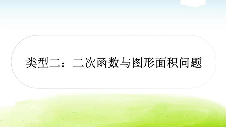 中考数学复习类型二：二次函数与图形面积问题教学课件第1页