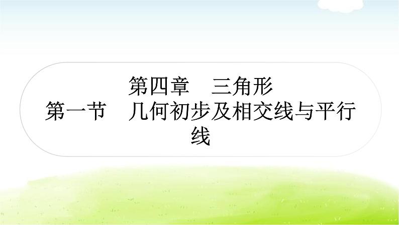 中考数学复习第一节几何初步及相交线与平行线教学课件01