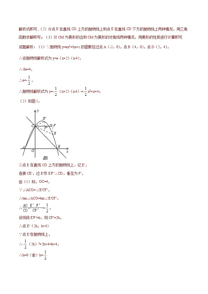 【全套】中考数学专题第12关 以二次函数与特殊四边形问题为背景的解答题（解析版）第2页